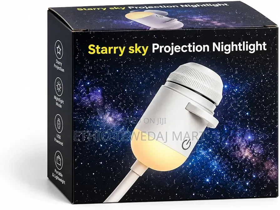 2-in-1 Galaxy Projector Night Light 3 Sliding Films, USB