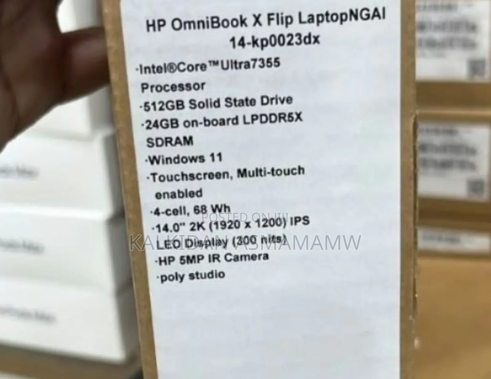 New Laptop HP OmniBook 3 24GB Intel Core Ultra 7 SSD 512GB