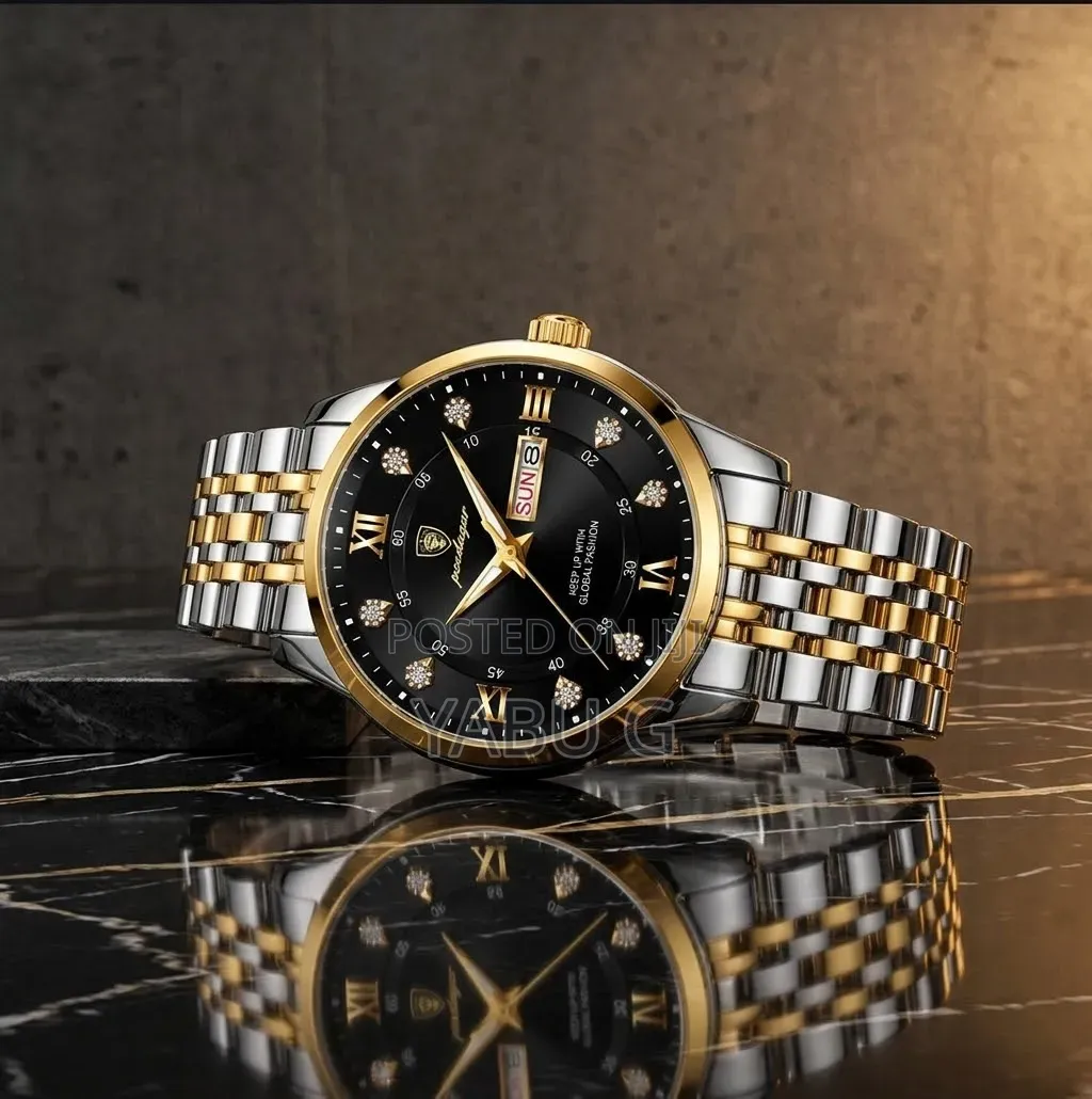 Men's Quartz Wrist Watches Luxury Waterproof Stainless Steel Watch