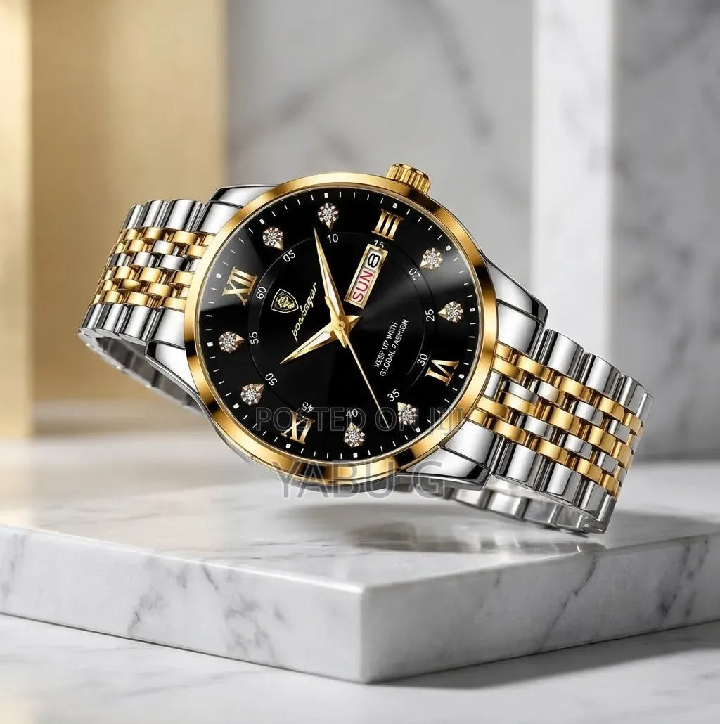 Men's Quartz Wrist Watches Luxury Waterproof Stainless Steel Watch