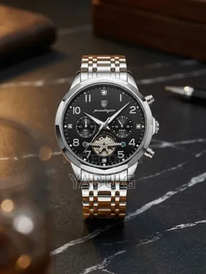 POEDAGAR Quartz Analog Stainless Steel Men's Luxury Wristwatch