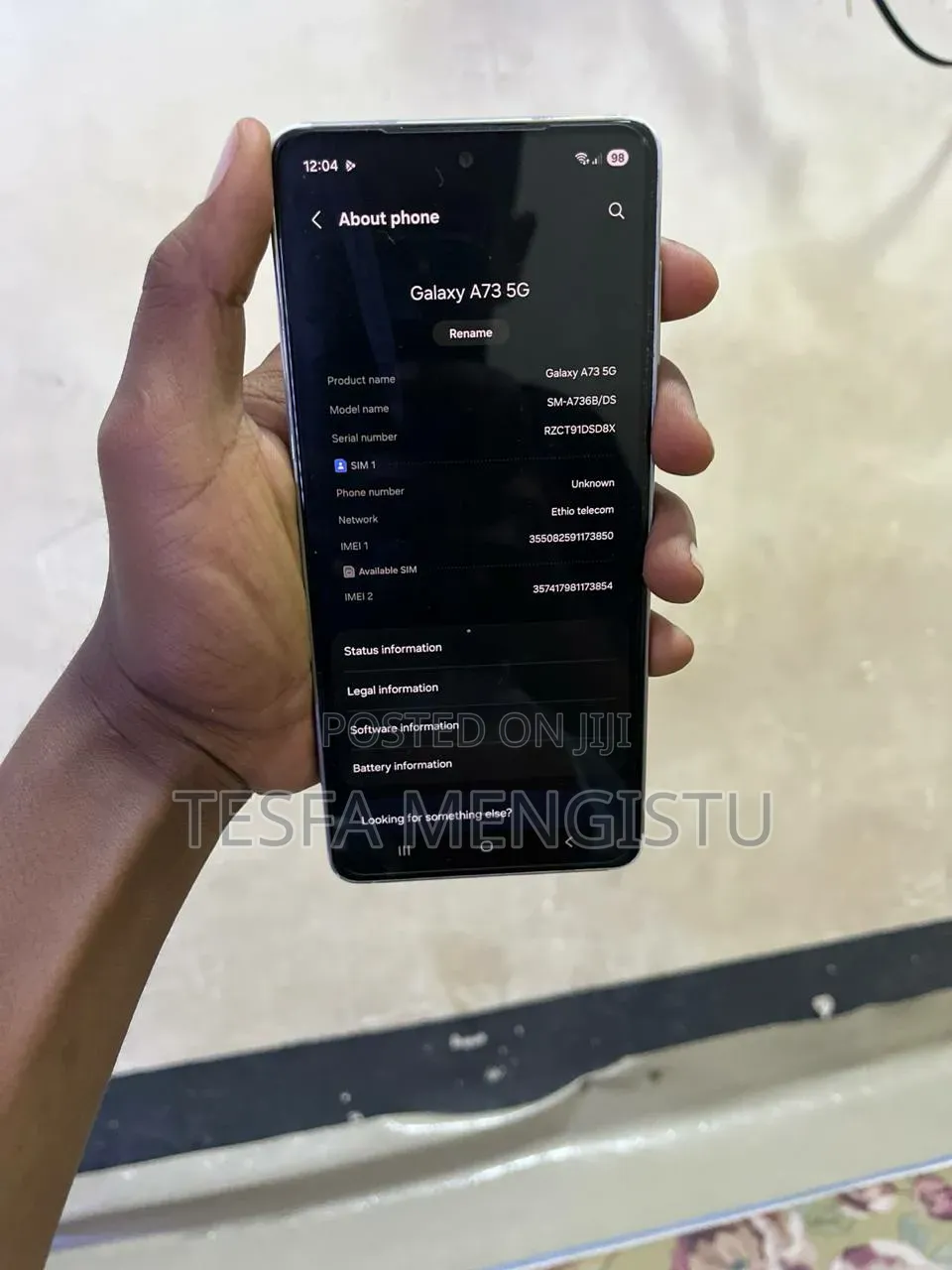 Samsung Galaxy A73 5G 256 GB White