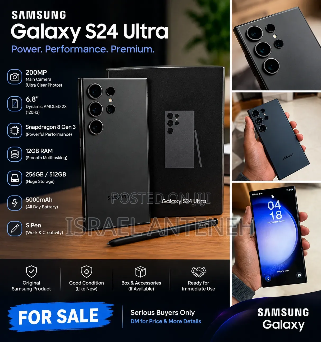 New Samsung Galaxy S23 Ultra 256 GB Black