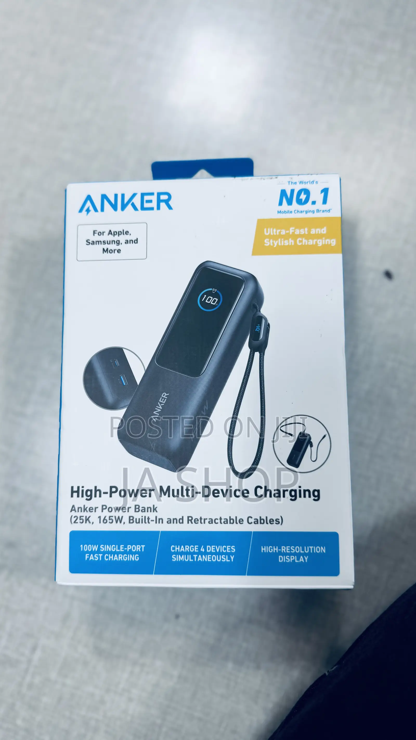 Anker Power Bank 25,000mAh – 165W Fast Charging