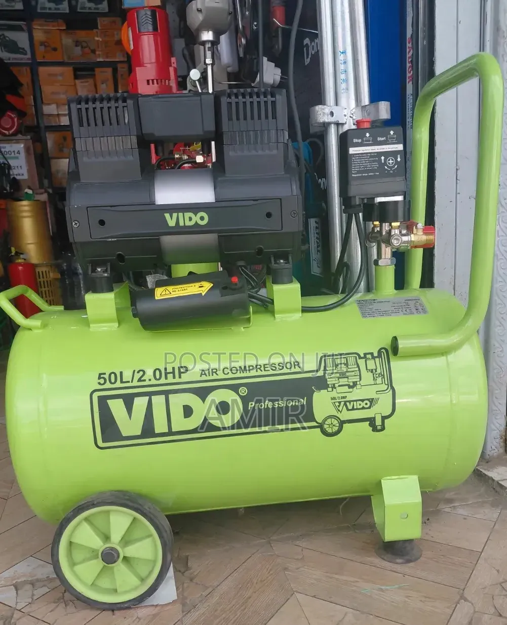 VIDO 50L Silent Oil-Free Air Compressor 2.0HP