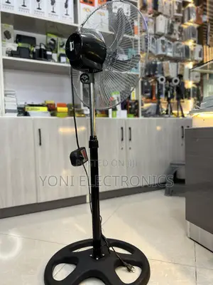 Adjustable Standing Electric Fan With Blue Blades