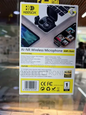 Hoodsda KMP-156AI AI Noise Reduction Wireless Microphone (Two-in-One)