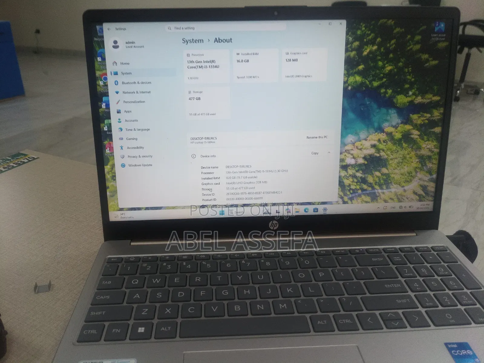 New Laptop HP 15-fd0290ns 16GB Intel Core i5 SSD 512GB