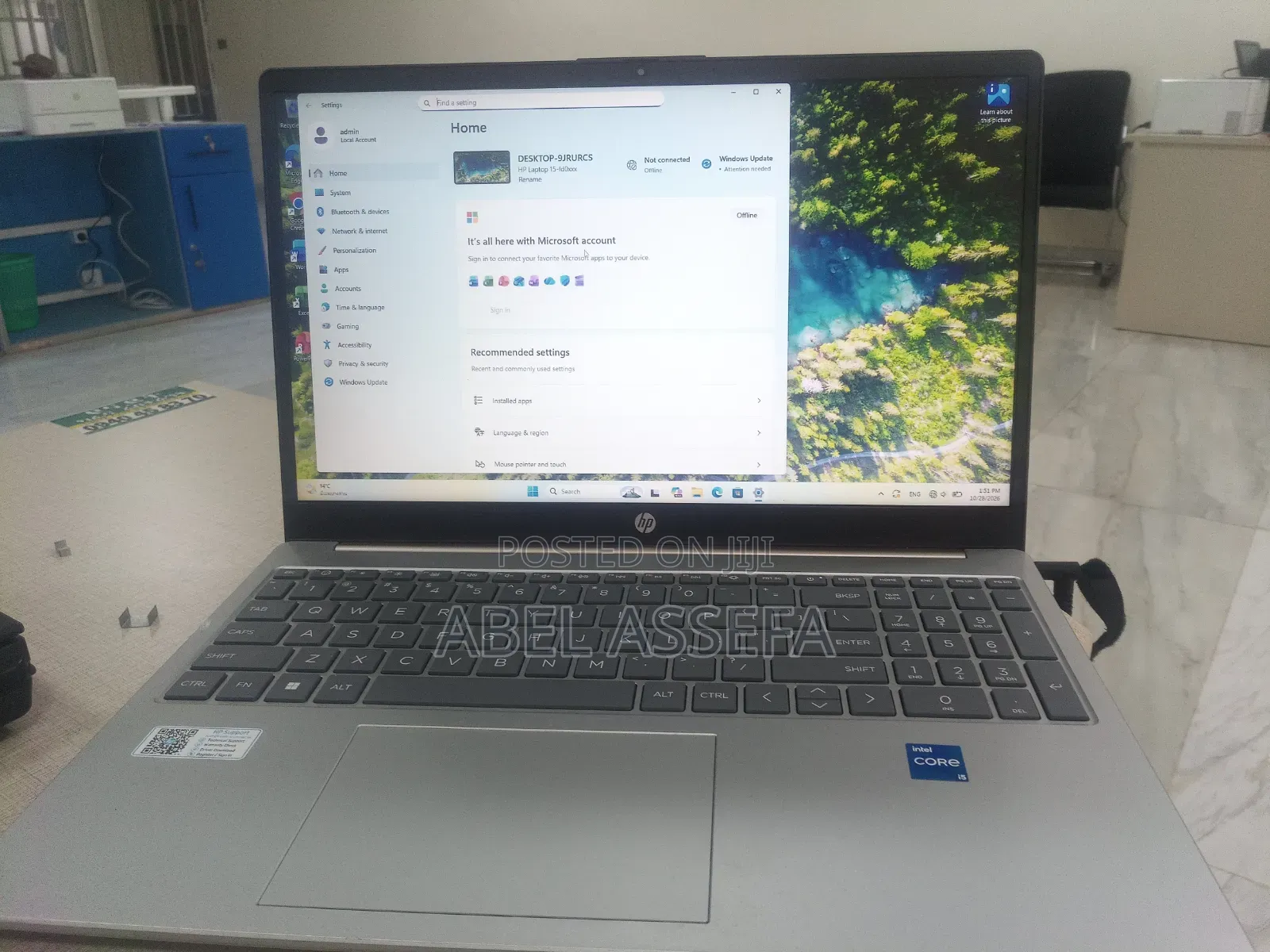 New Laptop HP 15-fd0290ns 16GB Intel Core i5 SSD 512GB