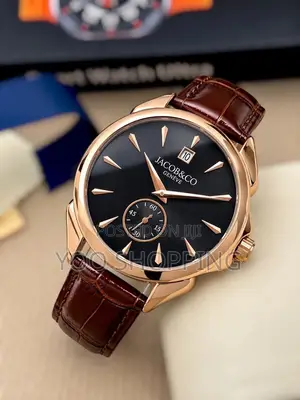 Jacob & Co Leather Strap Watch for Him