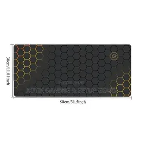 80x30x0.2cm Hexagon Pattern Themed Mouse Pad - Non-Slip Mousepad