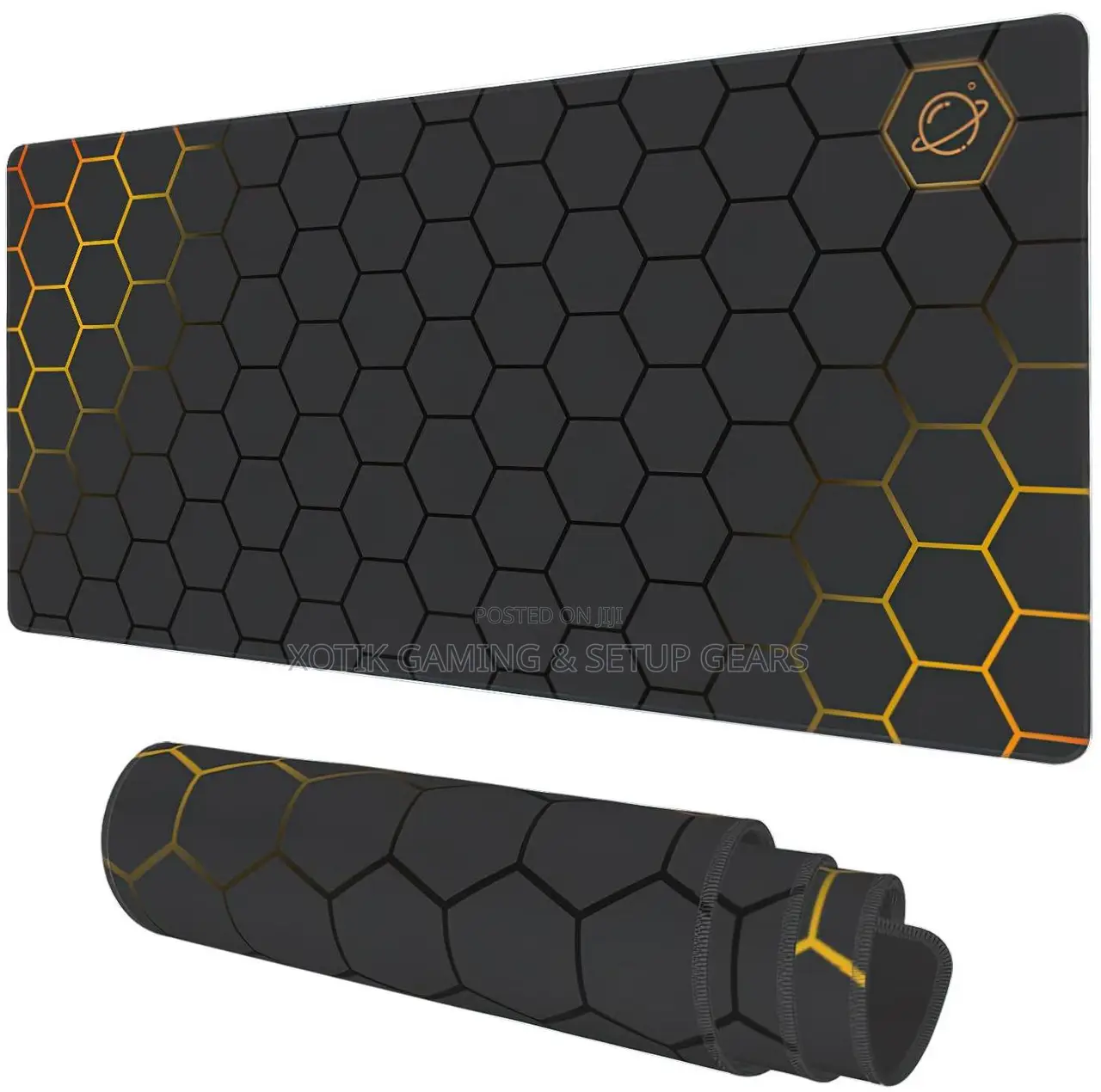 80x30x0.2cm Hexagon Pattern Themed Mouse Pad - Non-Slip Mousepad