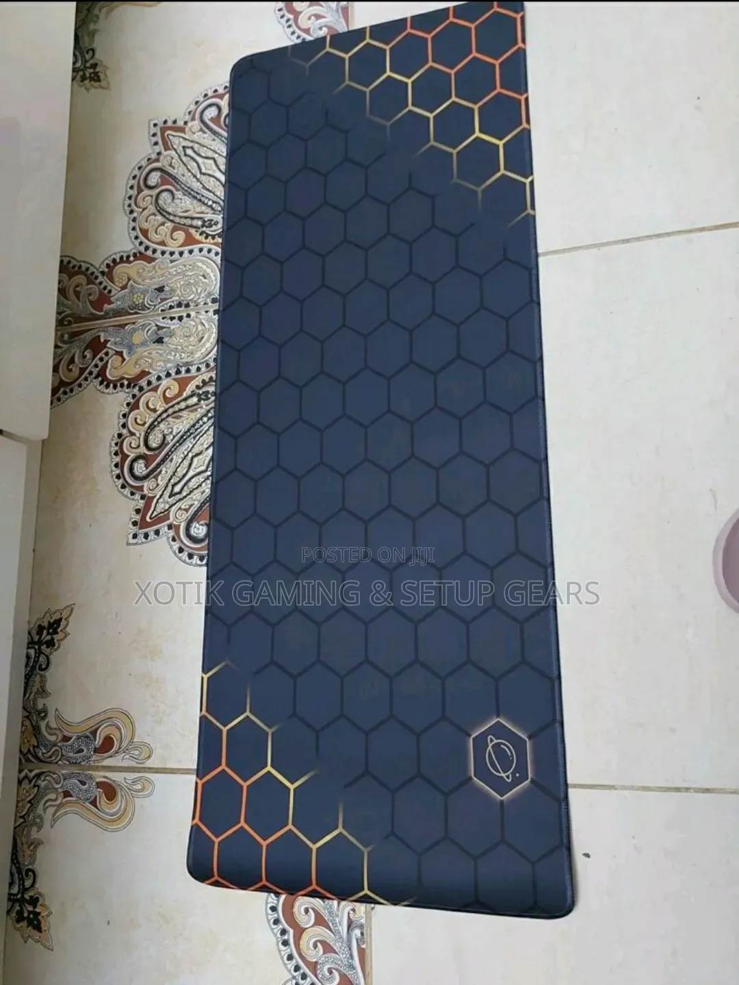 80x30x0.2cm Hexagon Pattern Themed Mouse Pad - Non-Slip Mousepad