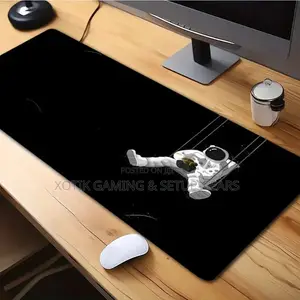 80x30x0.2cm Astronaut Themed Mouse Pad - Non-Slip Rubber Mousepad