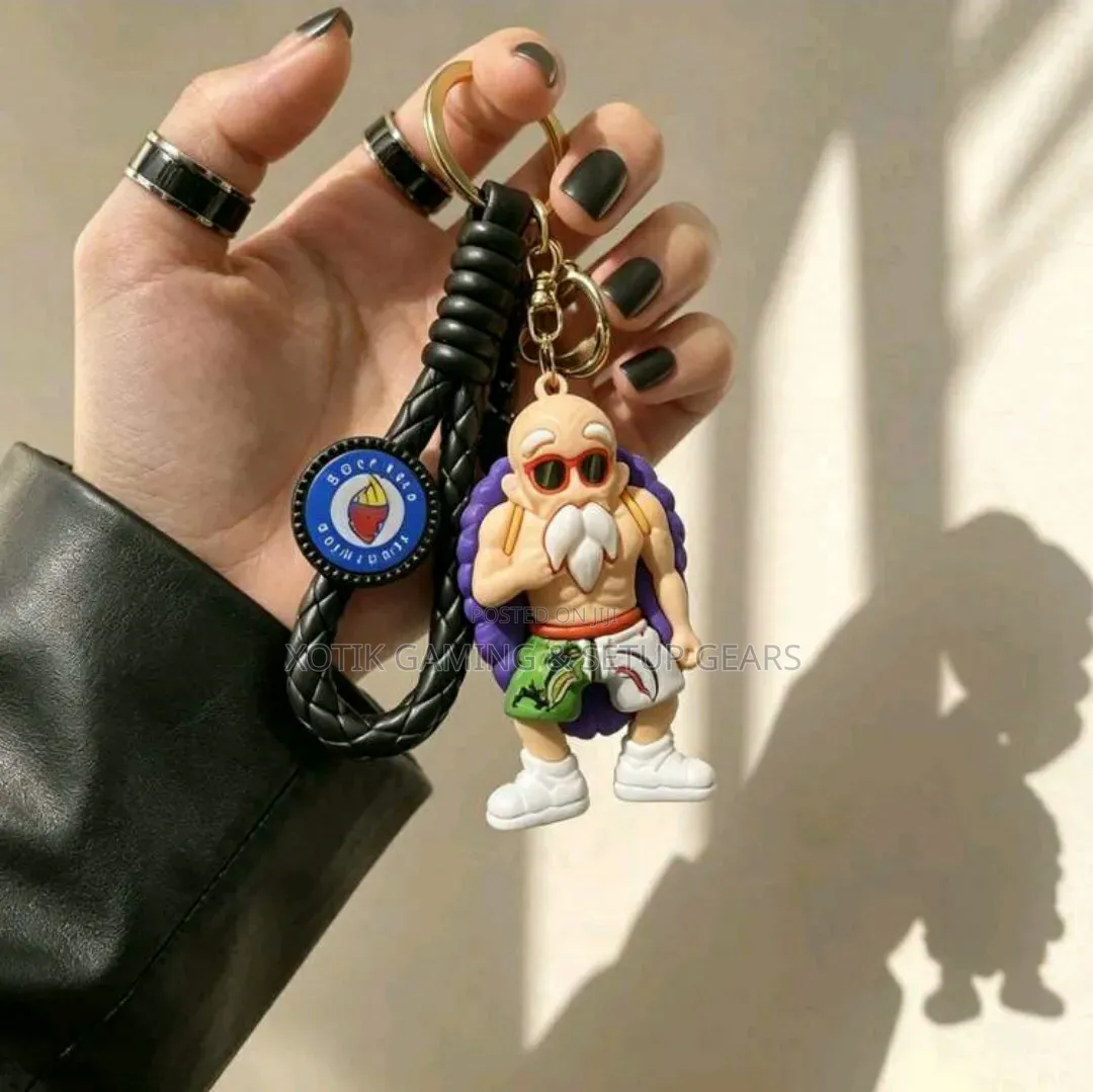 Anime Dragon Ball Master Roshi Themed 3D Keychain - For Keys, Backpack