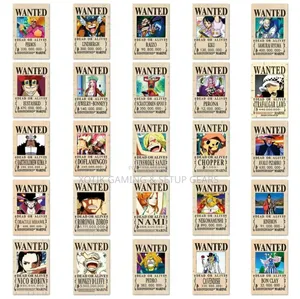 50pcs Anime One Piece Wanted Poster Stickers - For Laptops, Notebooks