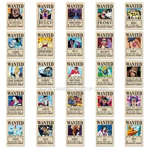 50pcs Anime One Piece Wanted Poster Stickers - For Laptops, Notebooks