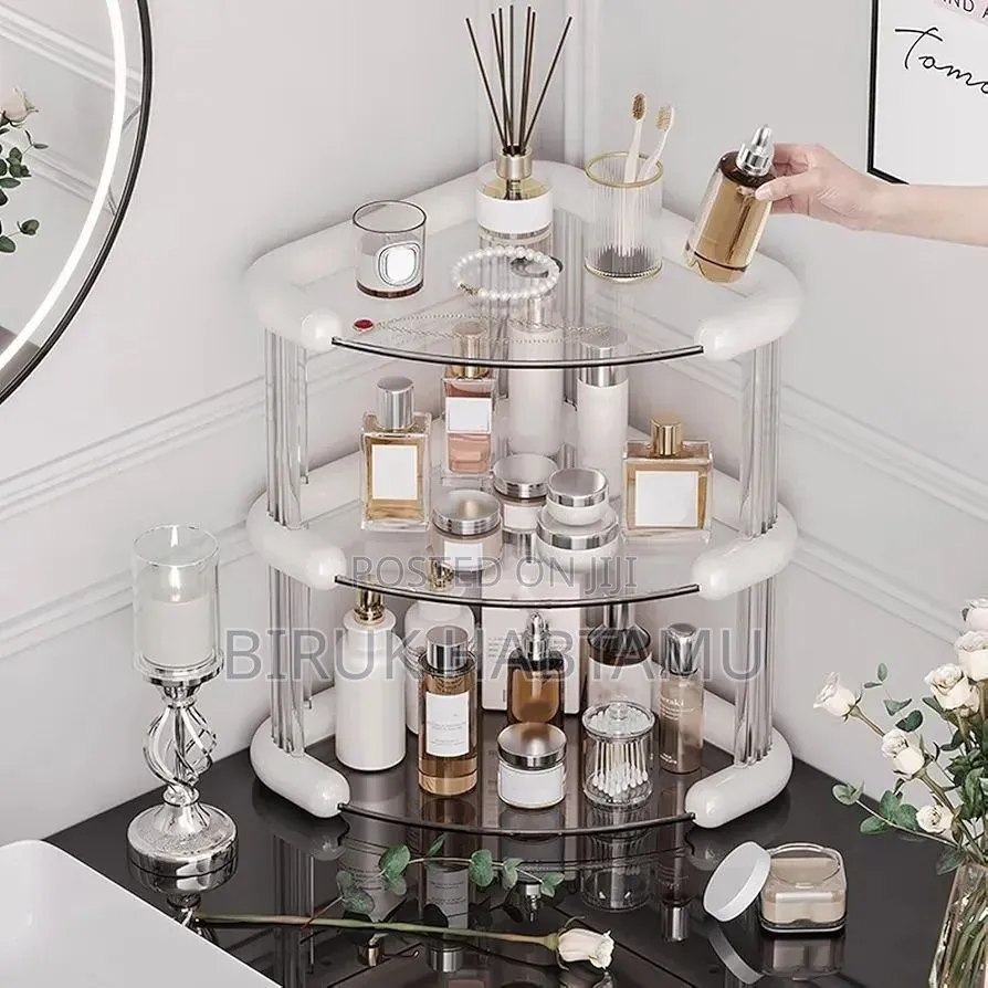 3 Tiers Corner Cosmetics Storage Shelf