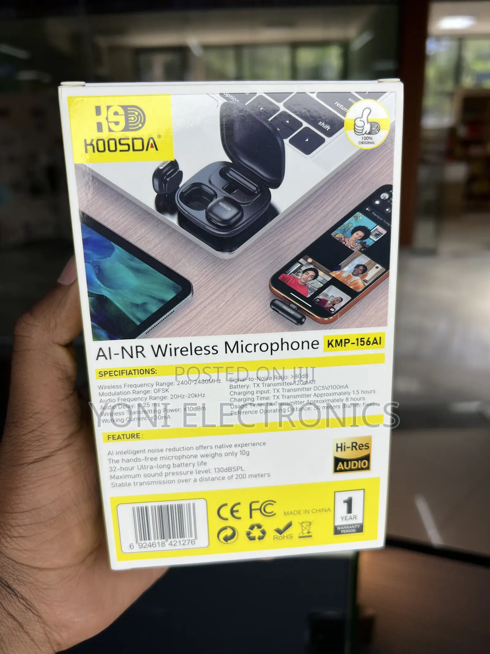 KOOSDA KMP-156AI AI Wireless Microphone Clear Sound 
