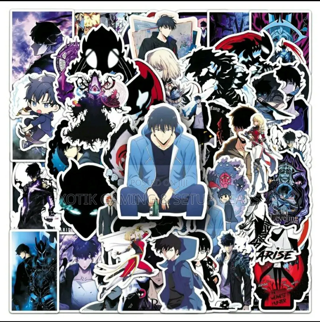50pcs Anime Solo Leveling Stickers-for Laptops, Water Bottle, Notebook