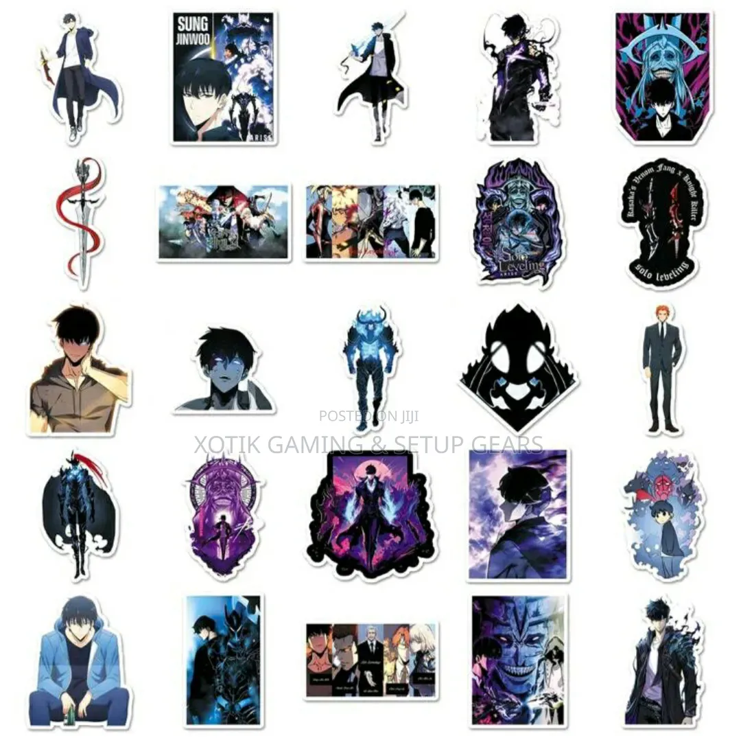 50pcs Anime Solo Leveling Stickers-for Laptops, Water Bottle, Notebook