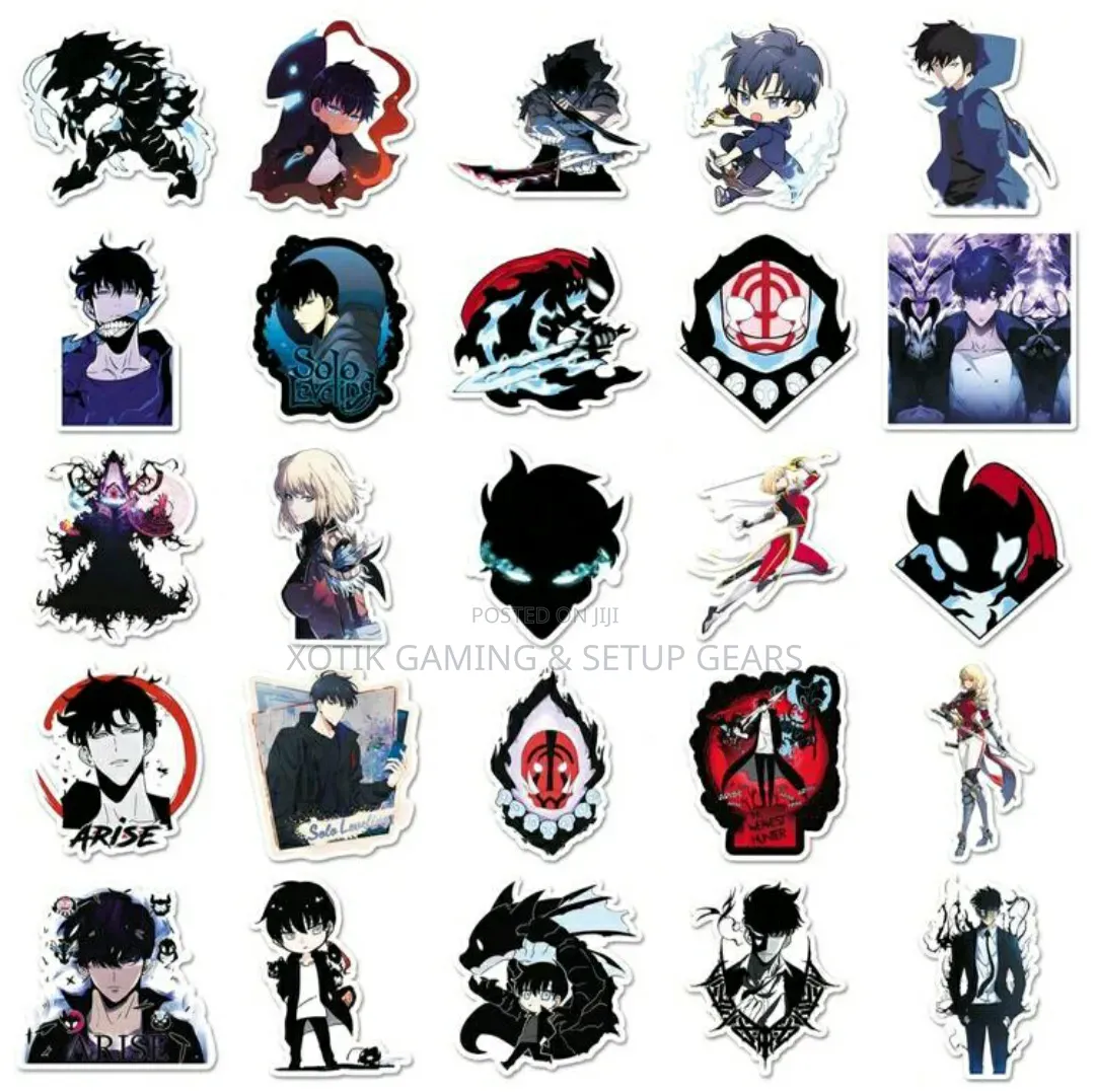 50pcs Anime Solo Leveling Stickers-for Laptops, Water Bottle, Notebook