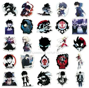 50pcs Anime Solo Leveling Stickers-for Laptops, Water Bottle, Notebook