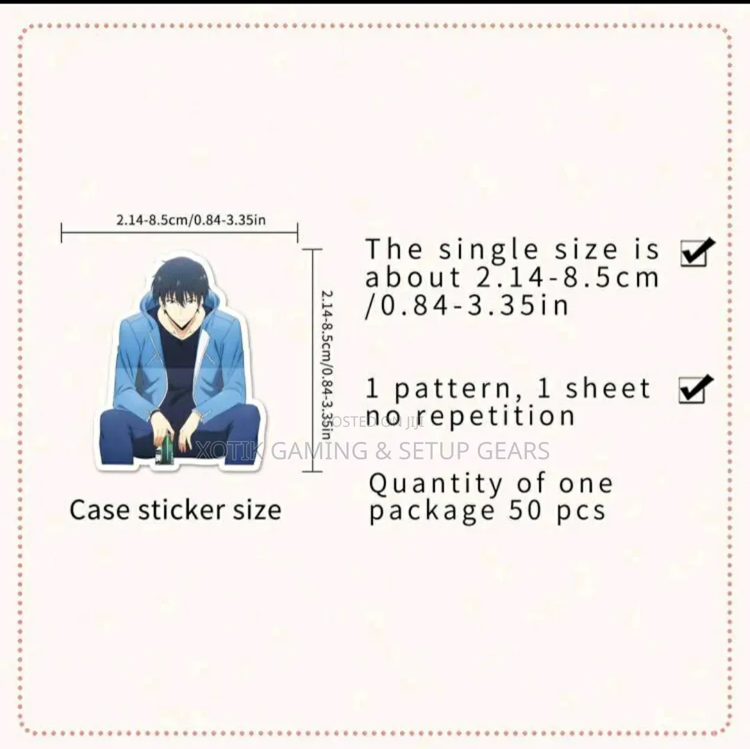50pcs Anime Solo Leveling Stickers-for Laptops, Water Bottle, Notebook