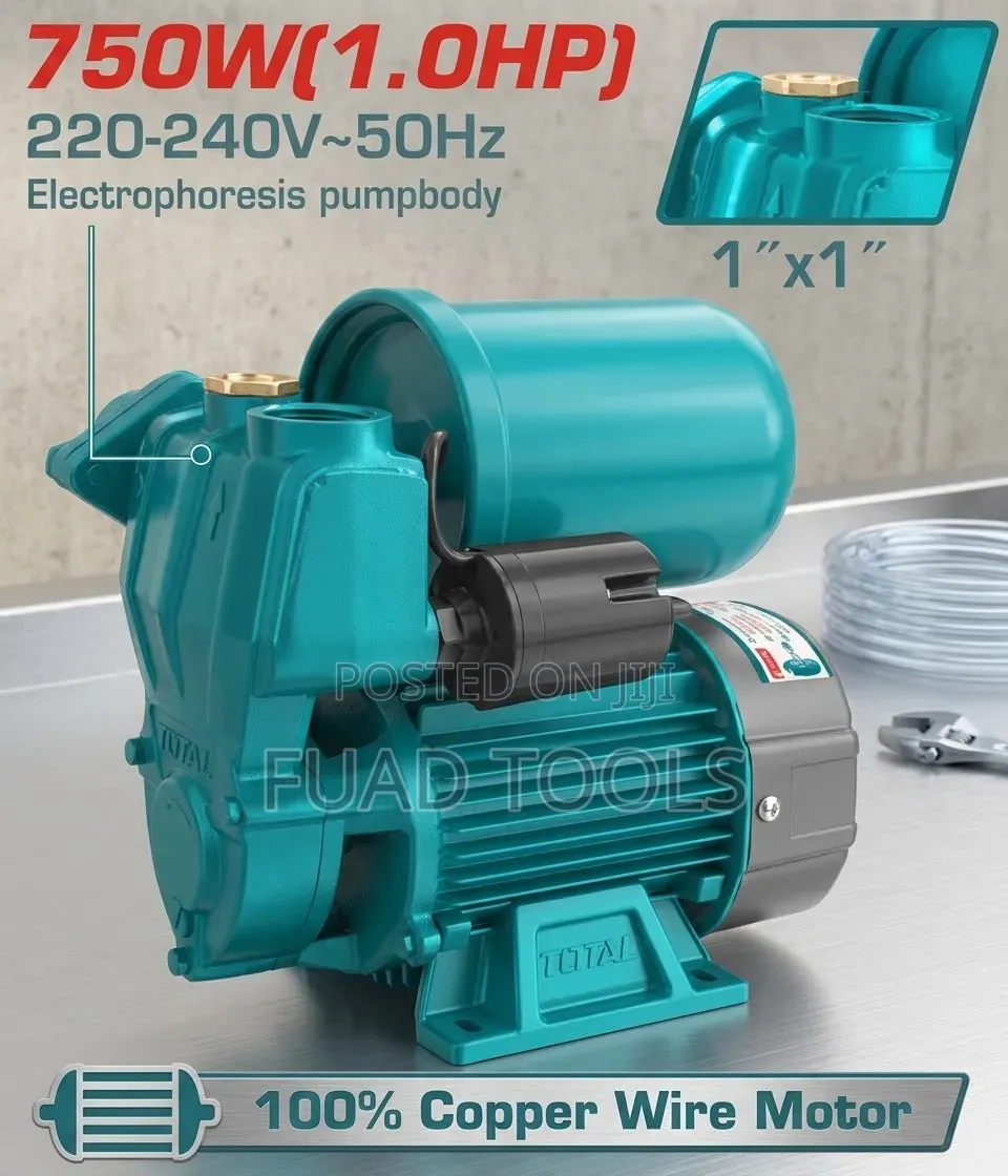 TOTAL WATER PUMP – 750W (1HP) Self Priming Automatic Pump