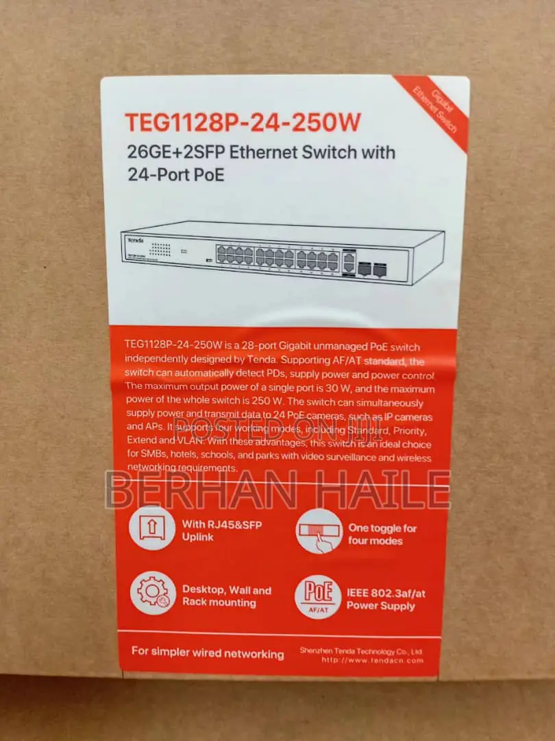Tenda Switch TEG1128P-24-250W