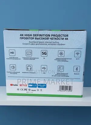 Smartbarry HT12 Pro 4K Ultra HD Smart Projector | 28000 Lumens+ 300”