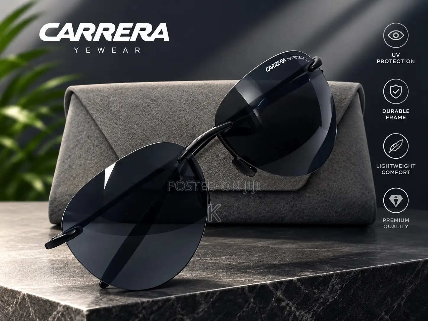 Carrera Black Rimless #Glass