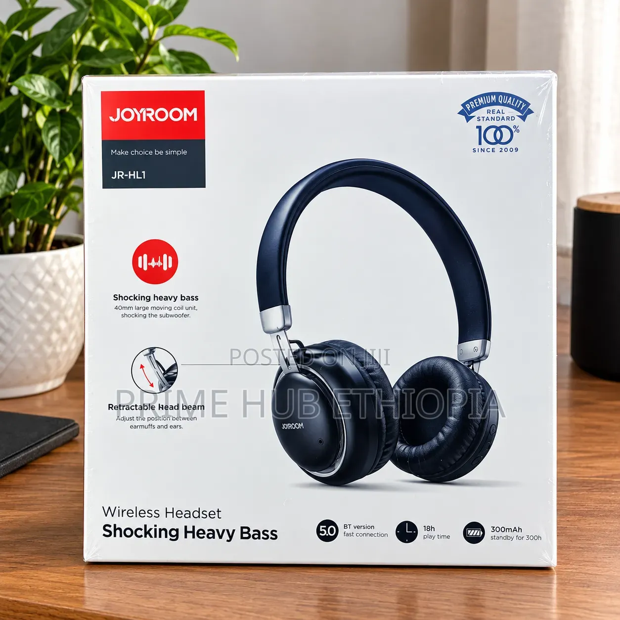 Joyroom JR-HL1 Wireless Headset With Shocking Heavy Bass 18hr Playtime