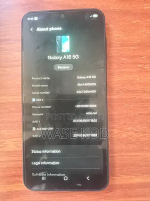 New Samsung Galaxy A16 5G 128 GB Black