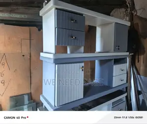White and Grey TV Stand