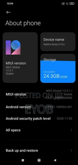 Xiaomi Redmi Note 6 Pro 32 GB Blue