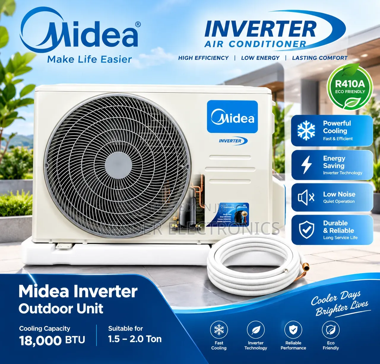 Midea 12000 BTU Air Conditioner – Powerful Cooling | Energy Efficient