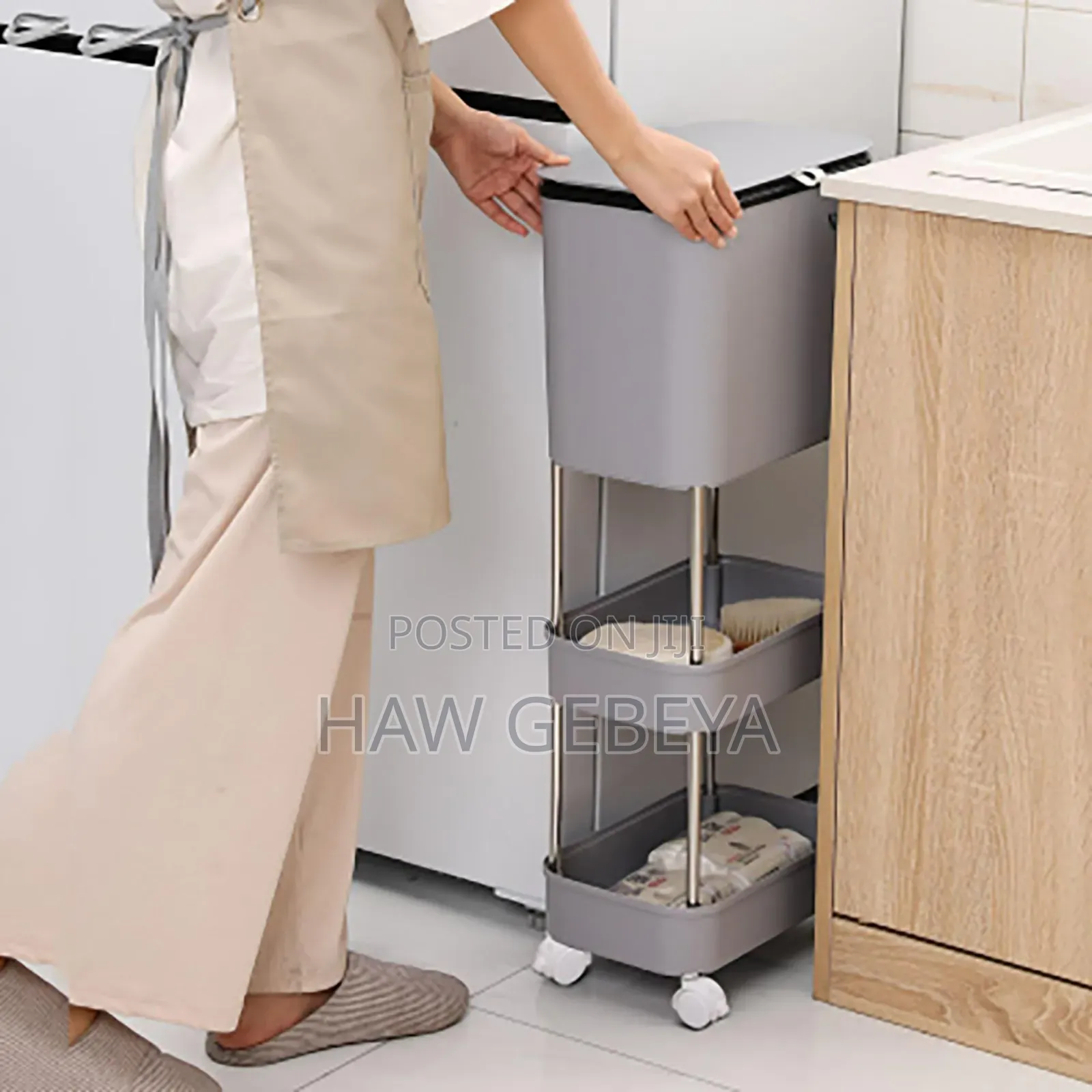 Garbage Bin Storage Rack