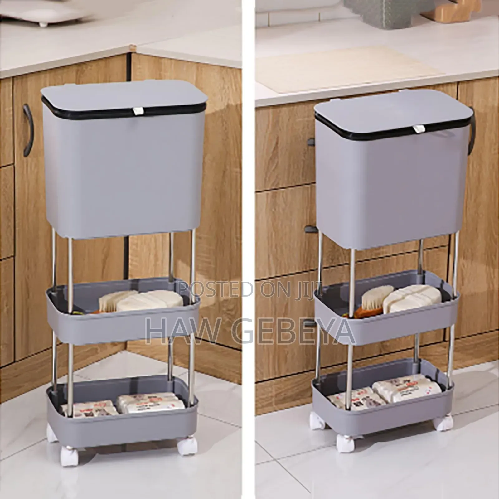 Garbage Bin Storage Rack