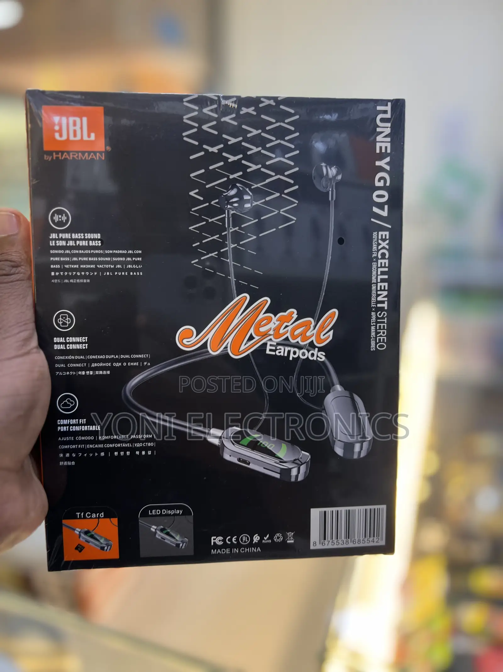 JBL Tune YG07 Neckband Wireless Earphones – Excellent Stereo Sound