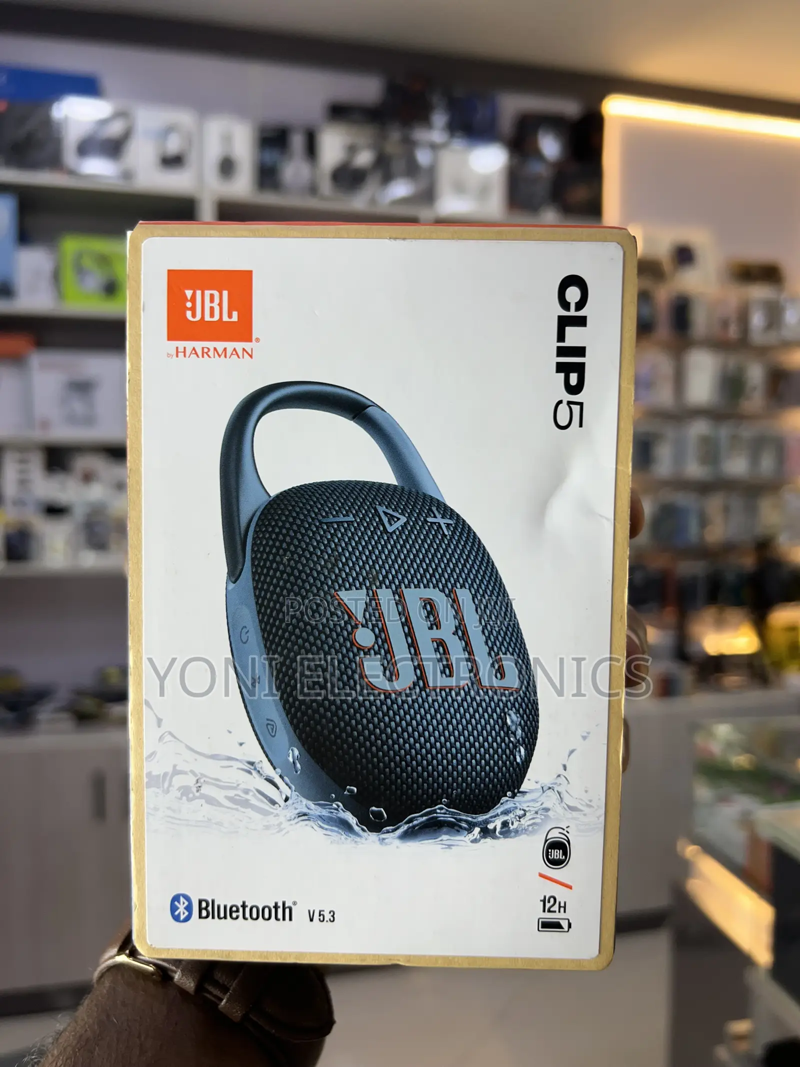 JBL Clip 5 Portable Bluetooth Speaker With Integrated Carabiner