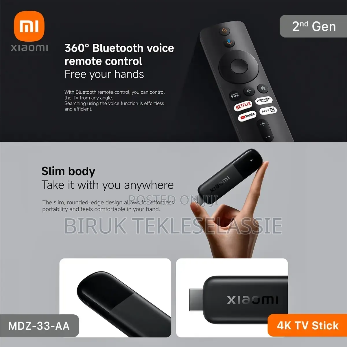 Xiaomi Mi TV Stick 4K (2nd Gen) Powered by Google TV
