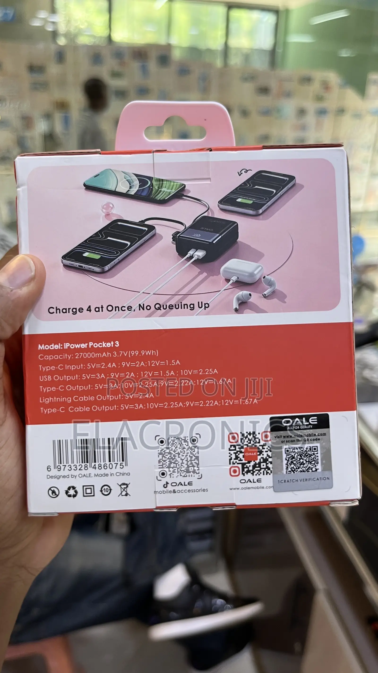 OALE 30,000mAh Pocket 3 Fast Charge Power Bank