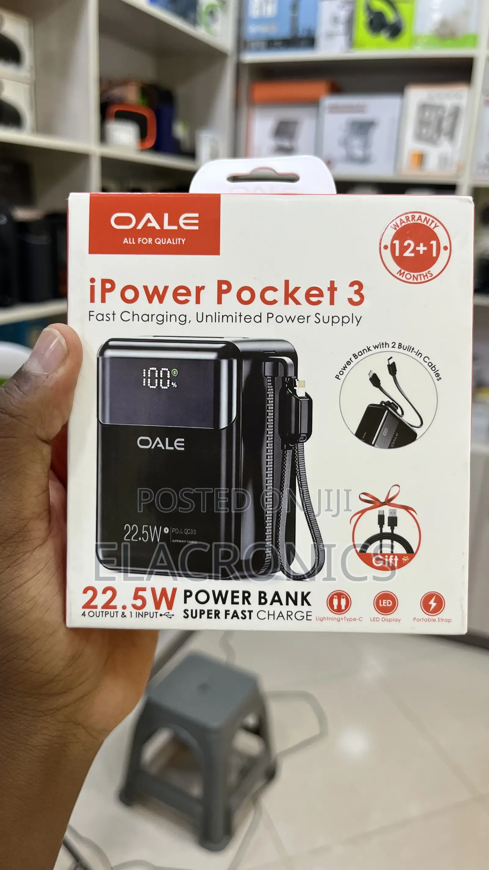 OALE 30,000mAh Pocket 3 Fast Charge Power Bank