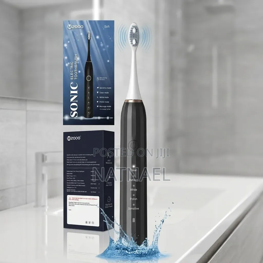 M2000 Sonic Electric Toothbrush With Soft Bristles&five Brushing Modes