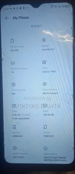 Itel A50 128 GB Black