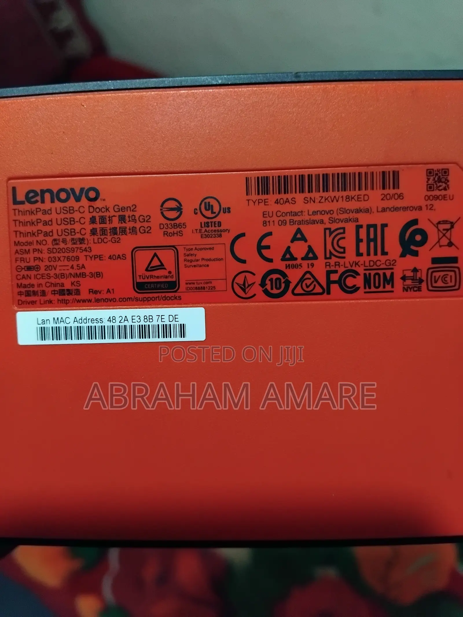 Lenovo ThinkPad USB-C Dock Gen2