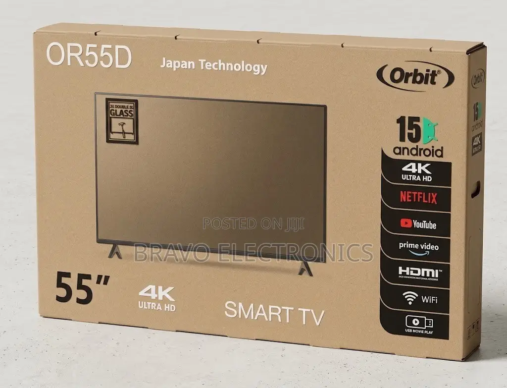 Brand New Orbit 55 Inch 4K Ultra HD Smart TV - Android 15 