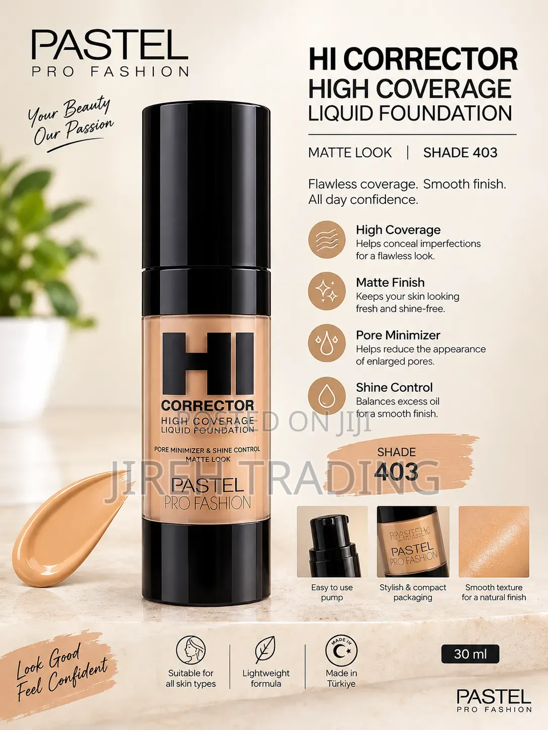  Pastel Pro Fashion Hi Corrector Foundation – Shade 403