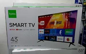 Syinix 43 TV Inch Smart – Frameless Design, Built-in Satellite TV